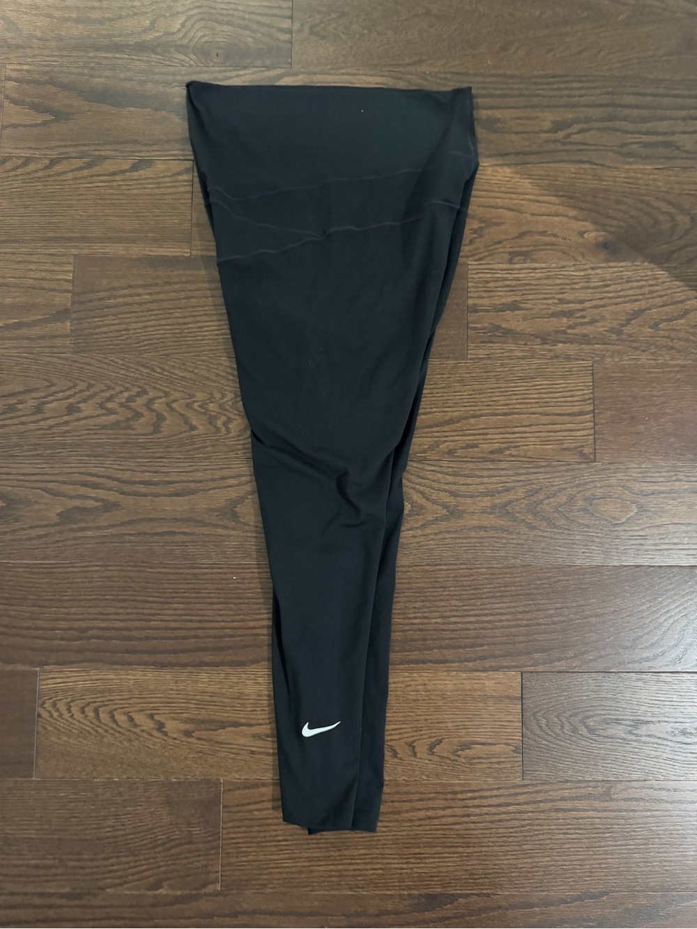 Nike Black Kids Dri-FIT Leggings with White Swoosh